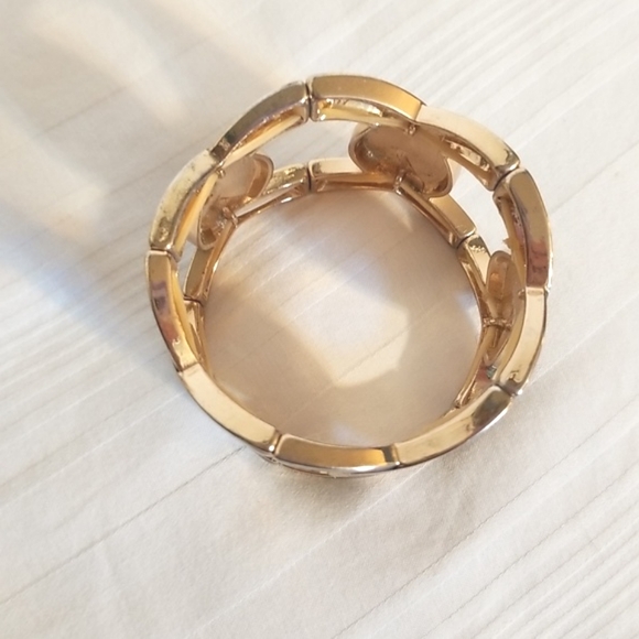 Gold Black Link Bracelet - Picture 2 of 4